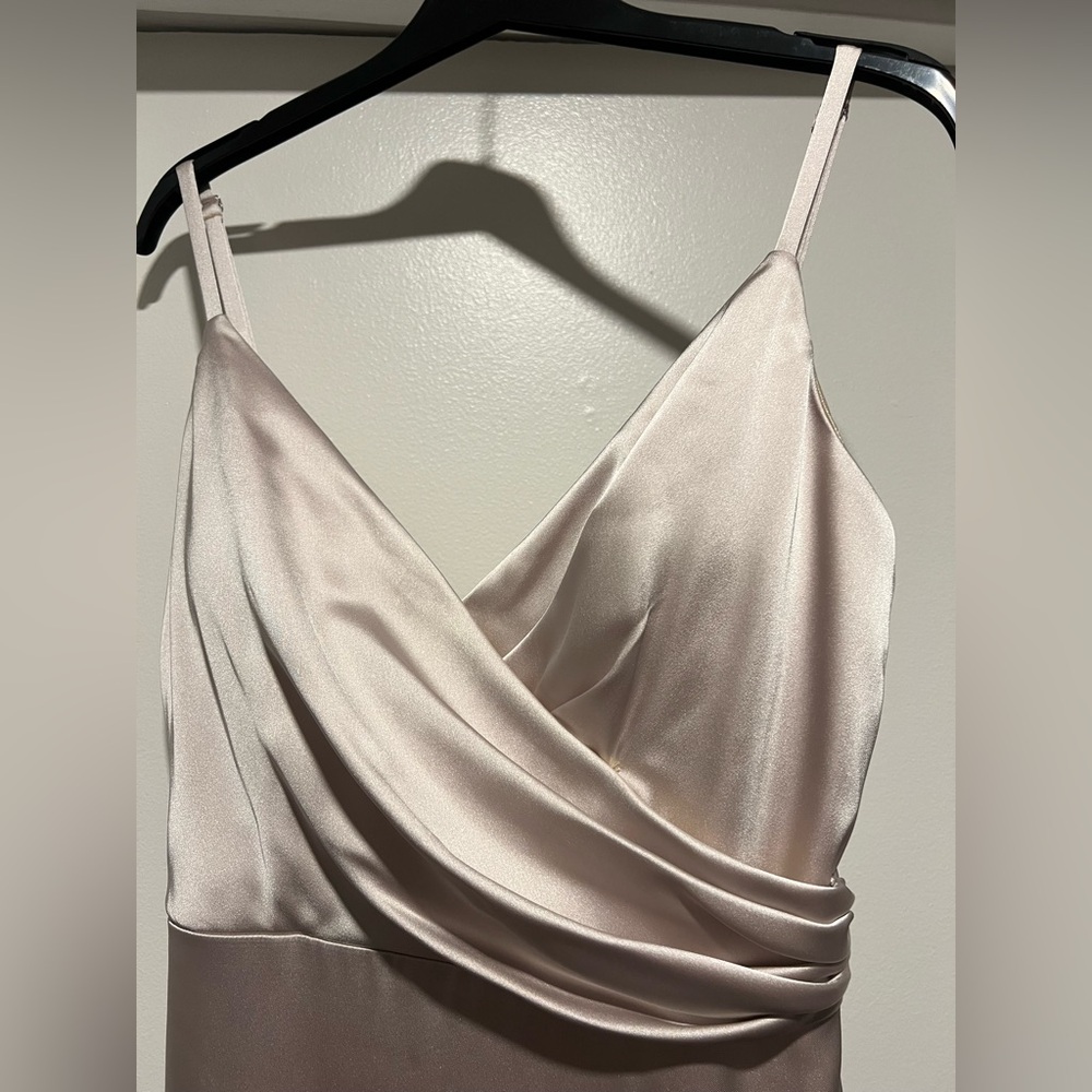 Revelry Soft Champagne Rava Satin Dress - Picture 3 of 8